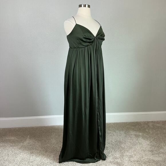 Sachin & Babi Chiffon Long A-Line Maxi Evening Gown Green Size 20W Formal Dress - Picture 3 of 10